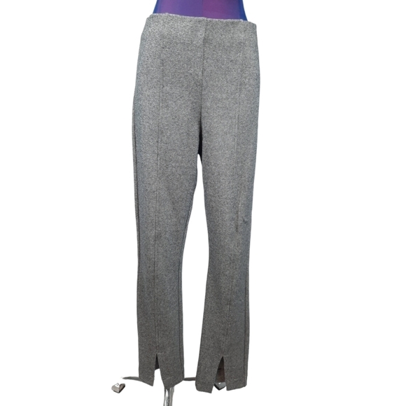 Crosby Black & White Herringbone Casual Trousers Front Seam‎ Size Large Women's - Picture 9 of 9